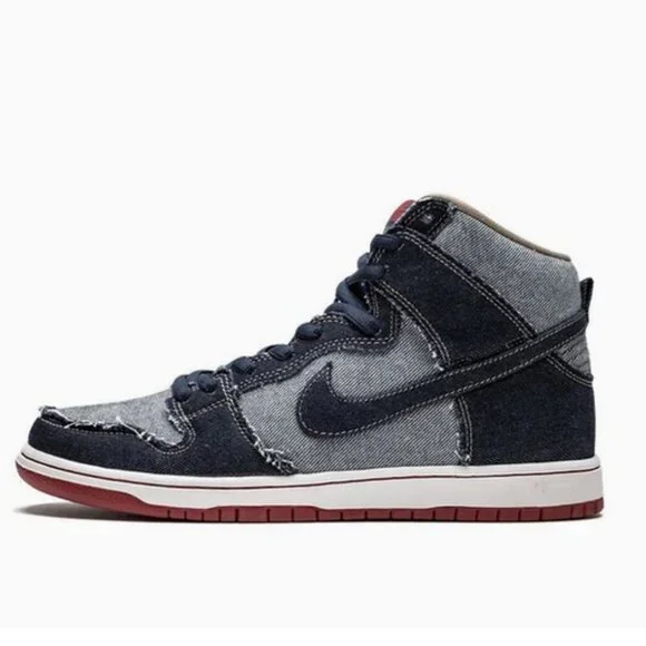 Nike SB Dunk High QS "Reese Forbes Denim" Sneakers - Picture 1 of 14